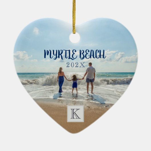 Custom Myrtle Beach zu jedem Beach Souvenir wechse Keramik Ornament (Hinten)