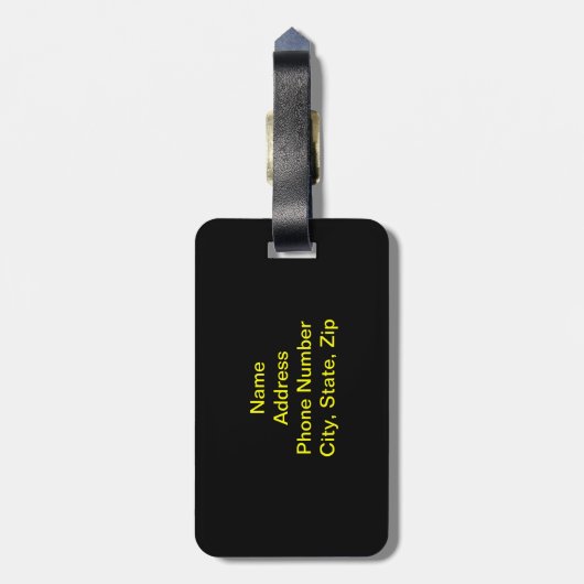 Custom Mystic Fraktal Luggage Tag Gepäckanhänger (Rückseite vertikal)