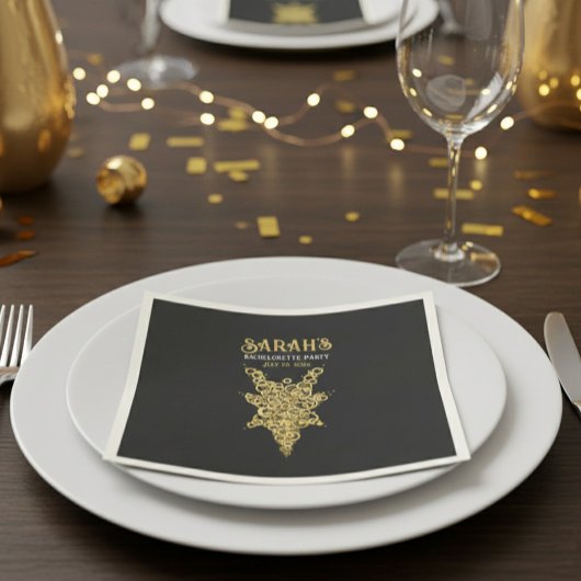 Custom Mystic Gold Bachelorette Serviette