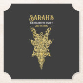 Custom Mystic Gold Bachelorette Untersetzer (Vorderseite)