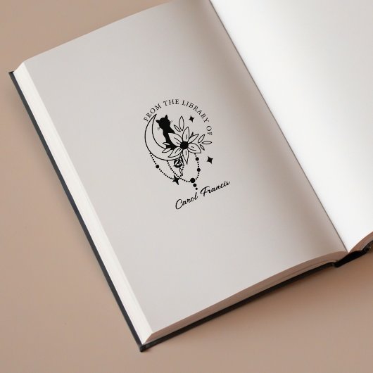 Custom Mystic Moon with Cat from the Library of Gummistempel