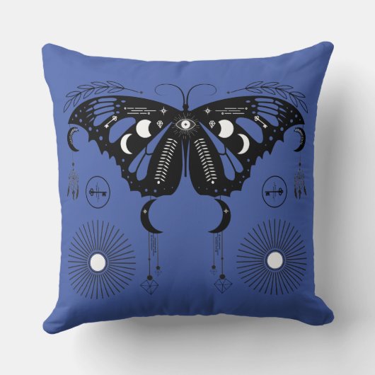 Custom Mystical Butterfly Pillow Kissen (Rückseite)