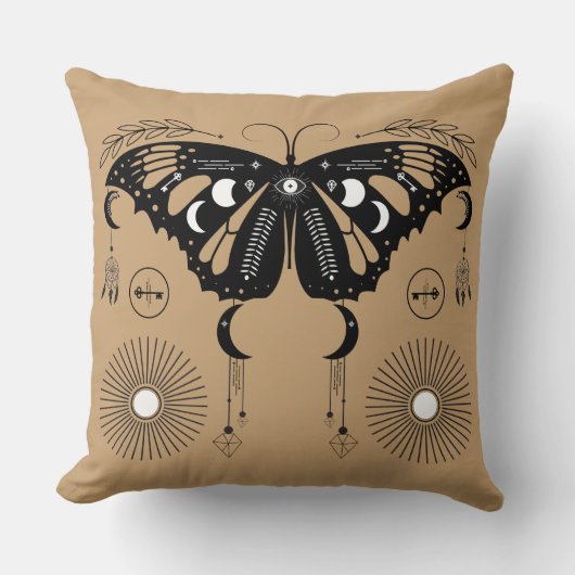 Custom Mystical Butterfly Pillow Kissen (Vorderseite)