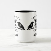 Custom Mystical Celestial Moth & Crows Goth Witchy Tasse (Zentrum)