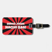 Custom Nacho Bag Funny Retro Red Gepäckanhänger (Vorderseite horizontal)