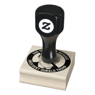 CUSTOM-NACHRICHT Nr. Donald Trump Gummistempel