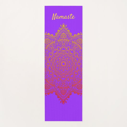Custom Namaste Mandala Yoga Mat Yogamatte (Vorderseite)