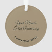 Custom Name | 1 Year Sober Anniversary Medallion Ornament (Rückseite)