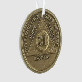 Custom Name | 22 Year Sober Anniversary Medallion Ornament (Vorderseite)