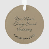 Custom Name | 22 Year Sober Anniversary Medallion Ornament (Rückseite)