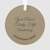 Custom Name | 25 Year Sober Anniversary Medallion Ornament (Rückseite)