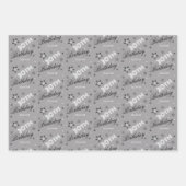 Custom Name 30th Birthday Typography Geschenkpapier Set (Vorderseite 2)