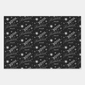 Custom Name 30th Birthday Typography Geschenkpapier Set (Vorderseite)