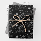 Custom Name 30th Birthday Typography Geschenkpapier Set (Beispiel)