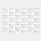 Custom Name 30th Birthday Typography Geschenkpapier Set (Vorderseite 3)