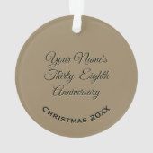 Custom Name | 38 Year Sober Anniversary Medallion Ornament (Rückseite)