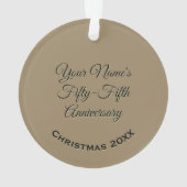 Custom Name | 55 Year Sober Anniversary Medallion Ornament (Rückseite)