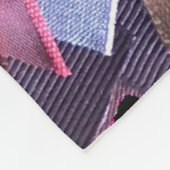 Custom Name Abstract Pink Purple Stripe Maximalist Fleecedecke (Ecke)