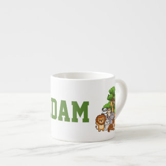 Custom Name Adam Safari Animals Espresso Mug Espressotasse