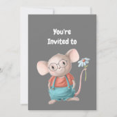Custom Name Age Birthday Party Mouse Einladung (Vorderseite)