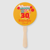 Custom Name & Age, Happy Birthday Fächer (Rückseite)