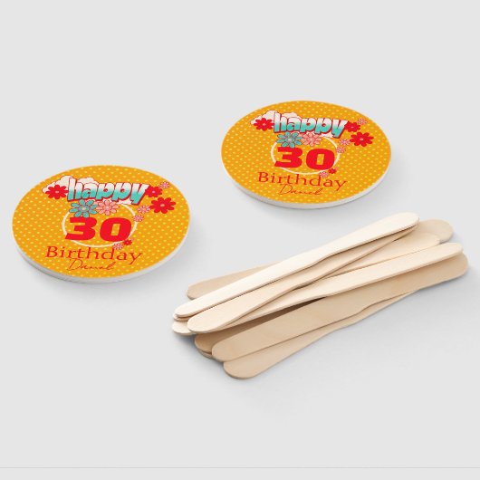 Custom Name & Age, Happy Birthday Fächer (Non-assembled)