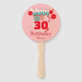 Custom Name & Age, Happy Birthday Fächer