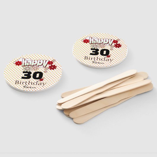 Custom Name & Age, Happy Birthday Fächer (Non-assembled)