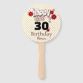 Custom Name & Age, Happy Birthday Fächer