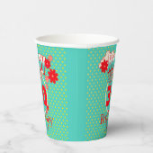 Custom Name & Age, Happy Birthday Pappbecher (Rechts)