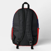 Custom Name American Flag Football Boys Backpack Bedruckter Rucksack (Rückseite)