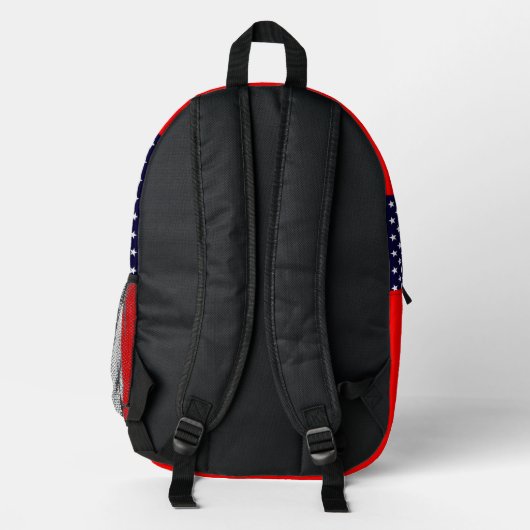 Custom Name American Flag Football Boys Backpack Bedruckter Rucksack (Rückseite)