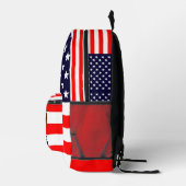 Custom Name American Flag Football Boys Backpack Bedruckter Rucksack (Rechts)
