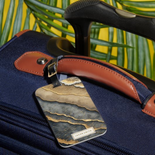 Custom Name and Address Luggage Tag Gepäckanhänger (Vorderseite Insitu 1)