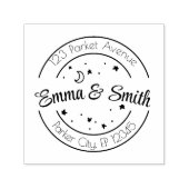 Custom Name and Address Starry night Permastempel (Design)