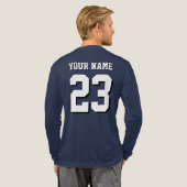 Custom Name and Number Jersey Sports Tri-Blend Shirt (Voller Rücken)