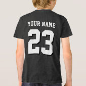 Custom Name and Number Jersey Sports Tri-Blend Shirt (Rückseite)