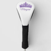 Custom Name and Pretty Purple Crown  Golf Headcover (Vorderseite)