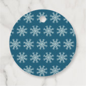 Custom name and text Merry Christmas snowmen Geschenkanhänger (Rückseite)