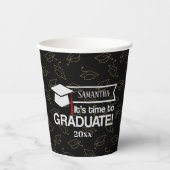 Custom Name and Year Graduation Gift Paper Cups Pappbecher (Vorderseite)