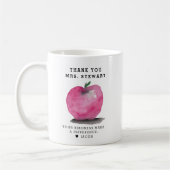 Custom Name Apple Personalized Teacher Thank You Kaffeetasse (Links)