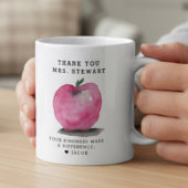 Custom Name Apple Personalized Teacher Thank You  Kaffeetasse