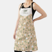 Custom Name Apron – Vanilla Floral Print Schürze (InSitu)