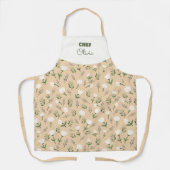 Custom Name Apron – Vanilla Floral Print Schürze (Vorderseite)