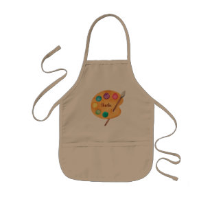 custom NAME Artist art palette paint kids apron Kinderschürze