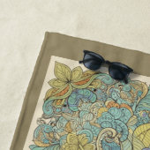 Custom Name Artistic Zentangle Beach Towel Strandtuch (Beispiel)