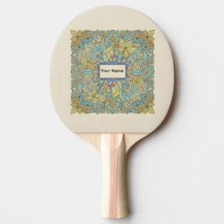 Custom Name Artistic Zentangle Ping Pong Paddle Tischtennis Schläger