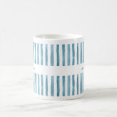 Custom Name Auntie, Watercolor Blue Stripe  Kaffeetasse (Mittel)