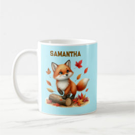  Custom Name Autumn Fox Cup  Kaffeetasse