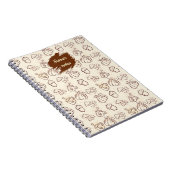 Custom Name Autumn Pattern Spiral Notebook Notizblock (Rechte Seite)